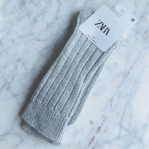Zara grey melange cotton socks